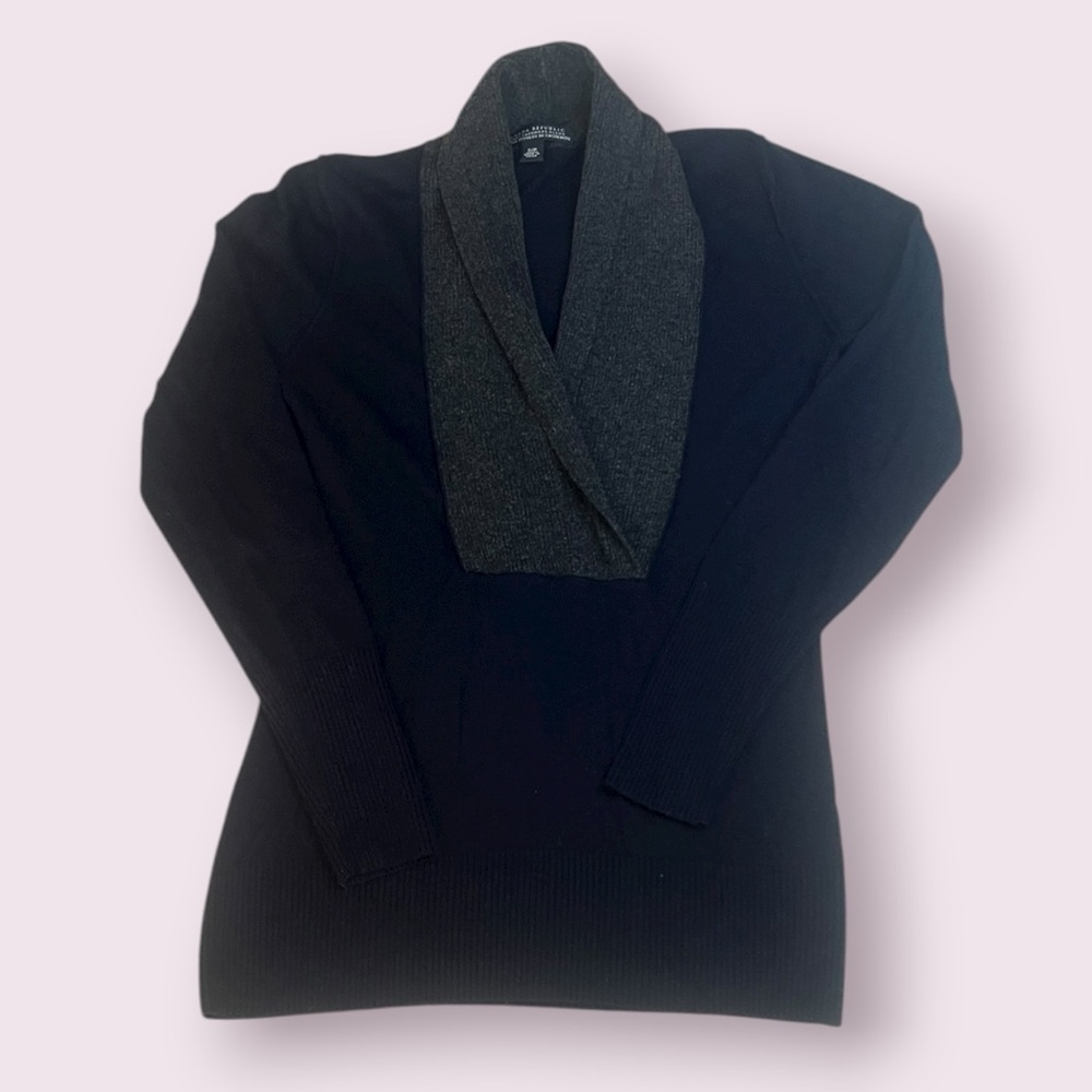 Banana Republic Cashmere & Wool Blend Navy and Grey Sweater sz S